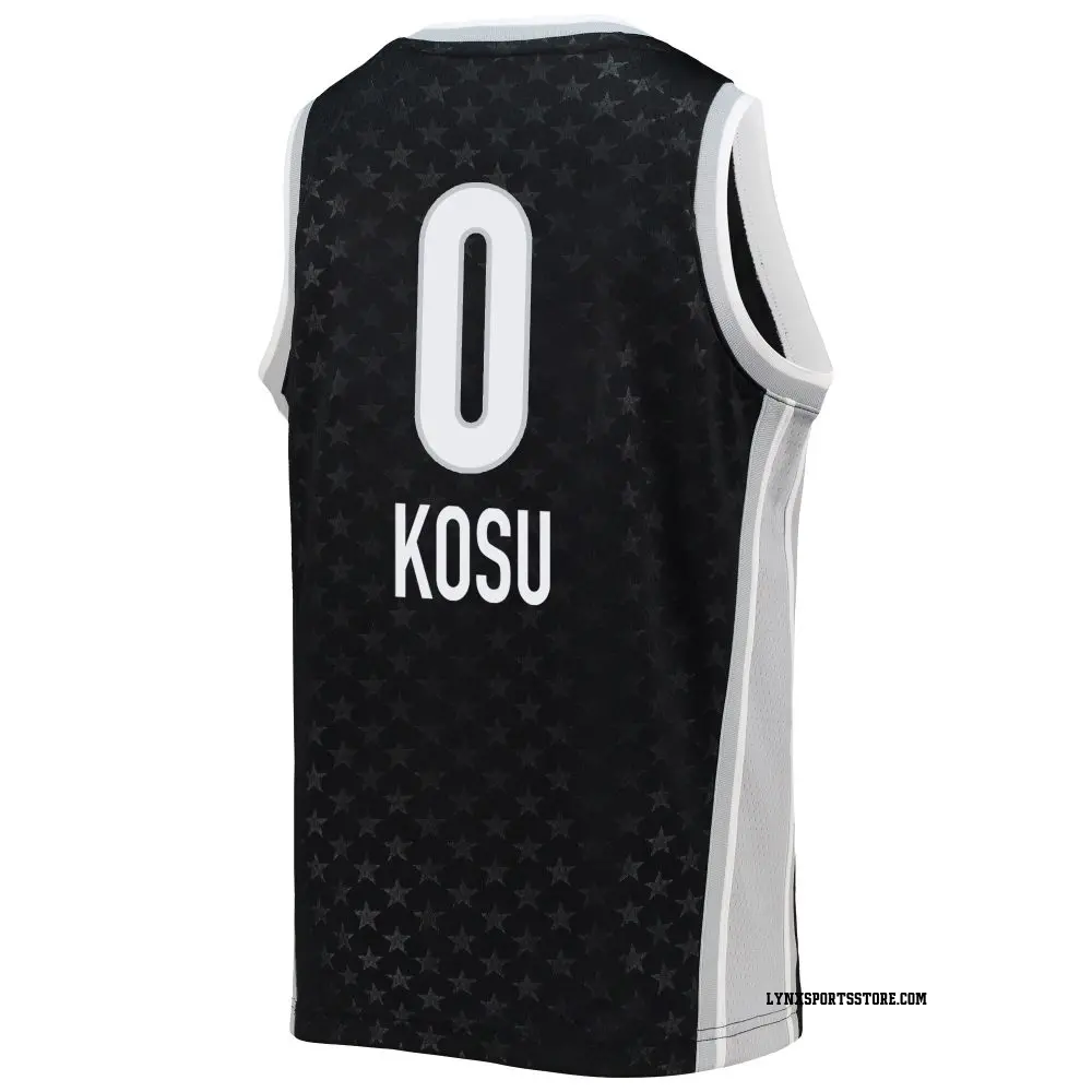 Men's Anastasiia Kosu #0 Rebel Edition Victory Black Minnesota