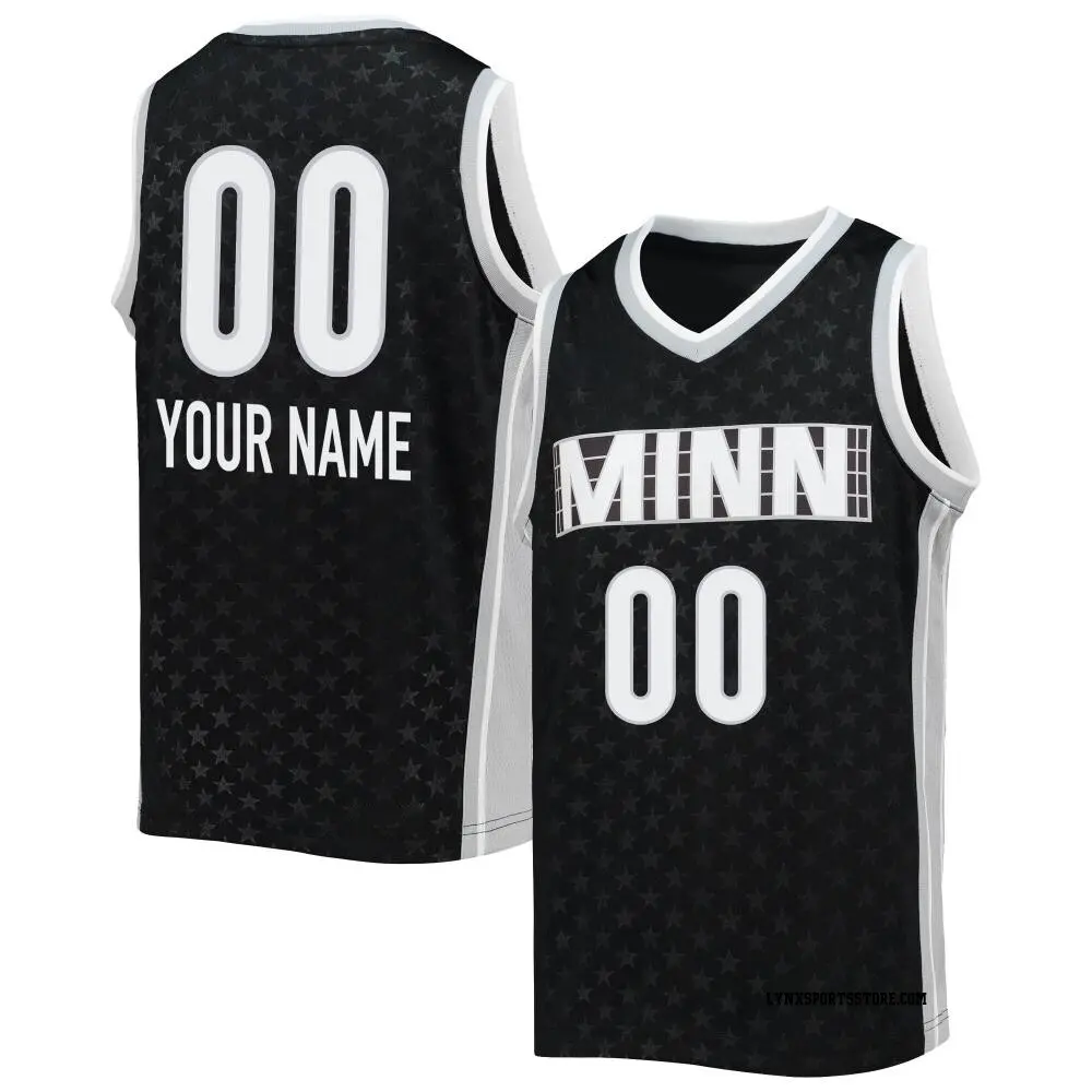 Men's Custom #00 Rebel Edition Victory Black Minnesota Lynx 2021