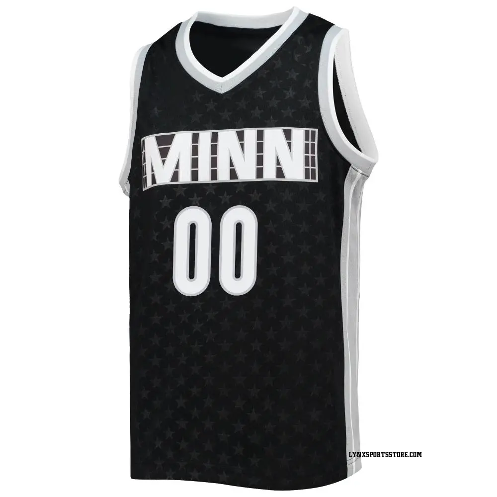 Men's Custom #00 Rebel Edition Victory Black Minnesota Lynx 2021