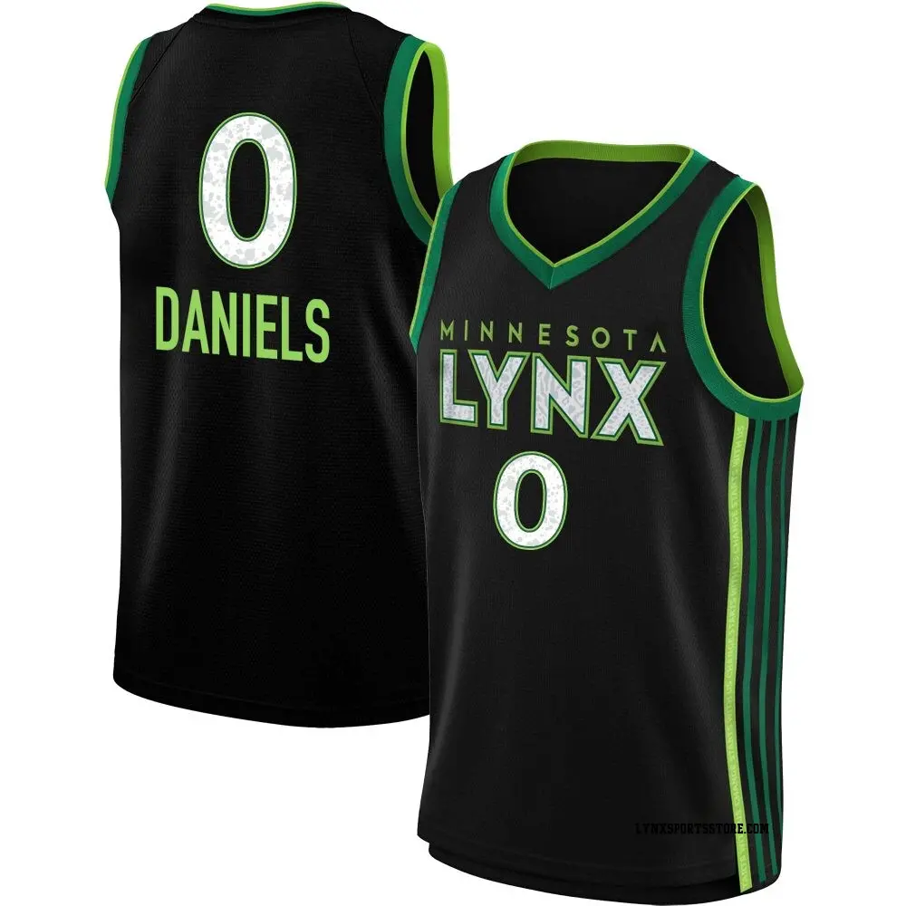 Men's Dalayah Daniels ＃0 Rebel Edition Victory Black Minnesota Lynx 2023 Jersey