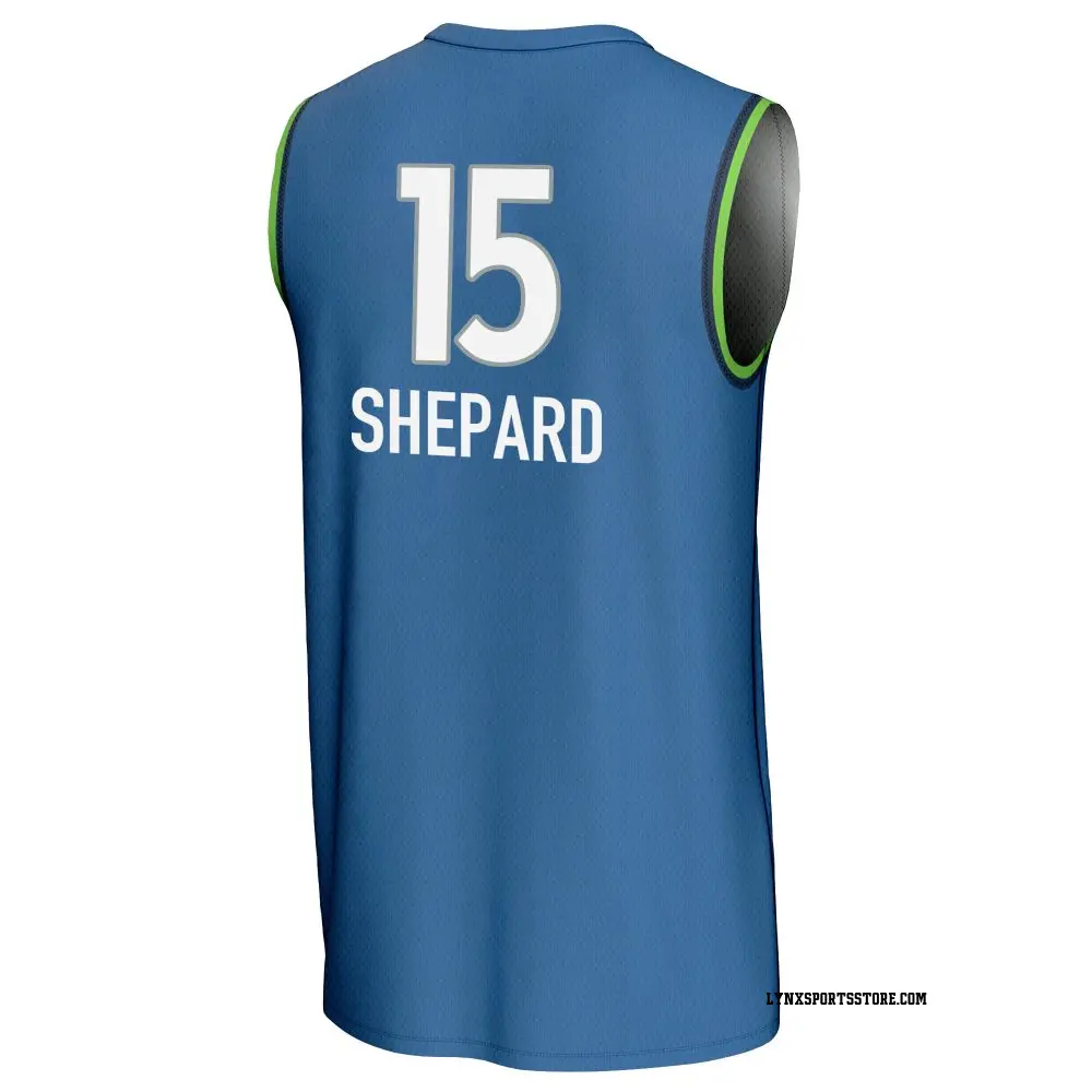 Men's Jessica Shepard #15 Replica Blue Minnesota Lynx Lightweight
