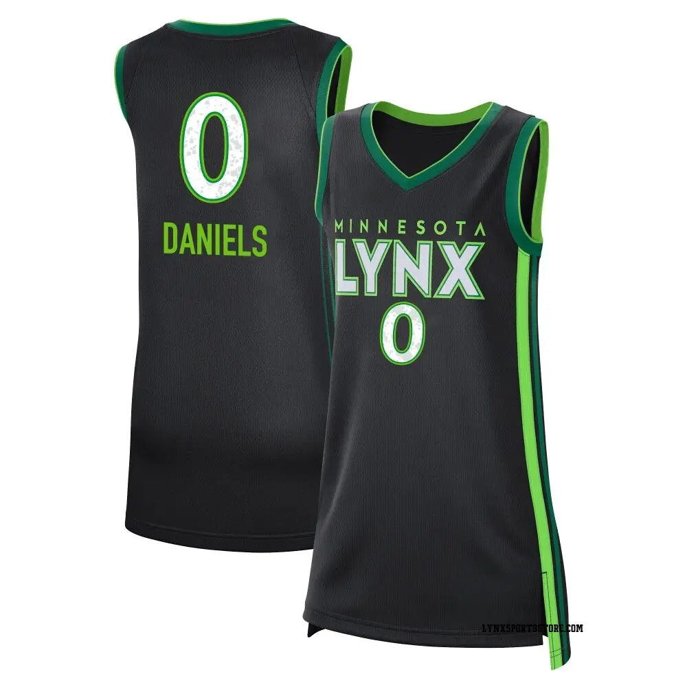 Women's Dalayah Daniels ＃0 Rebel Edition Victory Black Minnesota Lynx 2023 Jersey